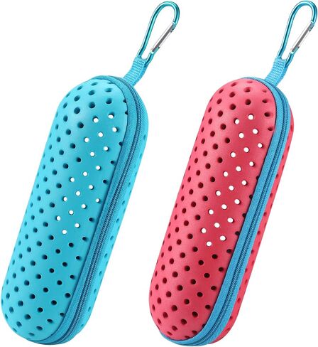 2PC Swim Goggle Case For Swimming Goggles,Silicone Protective Cases with Drain Hole for Goggles,Multiple Colors Goggles in Saudi Arabia