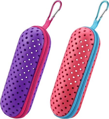 2PC Swim Goggle Case For Swimming Goggles,Silicone Protective Cases with Drain Hole for Goggles,Multiple Colors Goggles in Saudi Arabia