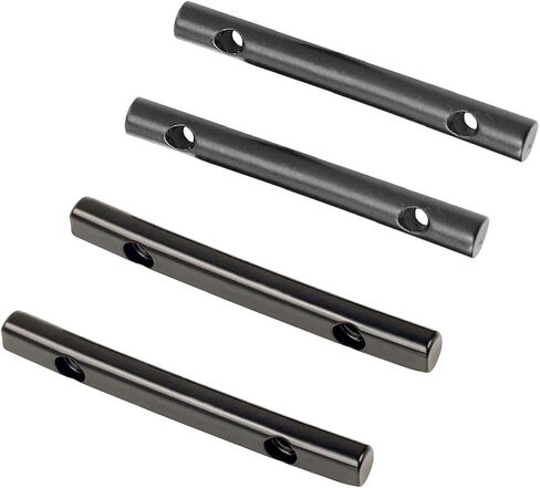4pcs Guitar String Guide Bars Retainer Metal 49mm Guitar String Bars مع مسامير تصاعد متوافقة مع قطع غيار الغيتار الكهربائية Floyd Rose الأسود (الأسود) in Saudi Arabia