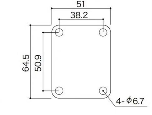 Guyker Guitar Guitar Neck Plate ، 4 ثقوب من الفولاذ المقاوم للصدأ الغيتار الكهربائي باس لوحة لوحة لوحة عنق الرقبة جزء (GN003 ، أسود) in Saudi Arabia
