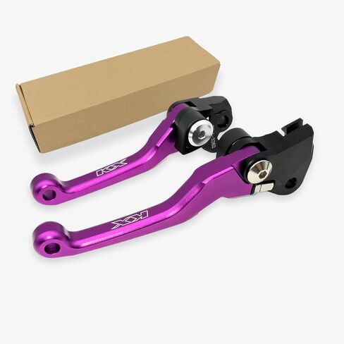 الدراجة الترابية CNC Pivot Black Brake Brake Beass قابلة للتعديل متوافقة مع KX65 2000-2024 | KX85 2001-2023 | KX100 2001-2021 | KX112 2022-2024 (الأرجواني) in Kuwait