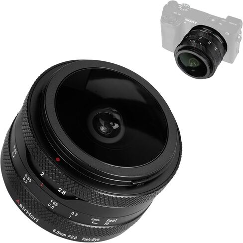 Asthori 6.5mm F2.0 Camera Lens 192 ° زاوية واسعة النطاق من عرض عدسة العين السمكية 20 سم مسافة قريبة 192 درجة يمكن استخدام الكاميرا الدائرية الدائرية F2 مع الطائرات بدون طيار in Kuwait