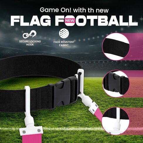 Gameday Flag Football Set – Kits for 2–14 Players w/Belts, Agility Cones & Carry Bag – Available in Multi Colors & Sizes in Saudi Arabia