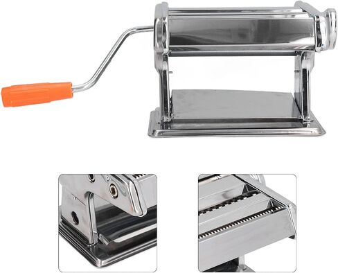 Professional Pasta Maker Machine Adjustable Settings Removable Mini Manual Noodle Machine for Home Noodle Shop Stainless Steel Silver 2684g (150 integral noodle press) in Kuwait