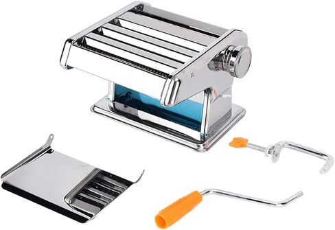 Noodle Maker Pasta Machine Stainless Steel Dough Sheeter Noodle Pressing Machine 9 Gear Thickness Adjustable 3 for Kitchen Restaurant Home Silver 3600g in Saudi Arabia