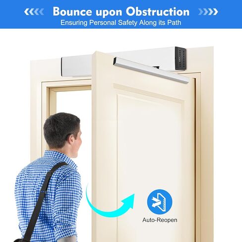 Automatic Swing Door Opener, Automatic Sliding Door Opener with 2 Remote Controllers and Control Panel, Manual Slide Door Closer for Commercial, Offices, Hotels in Saudi Arabia