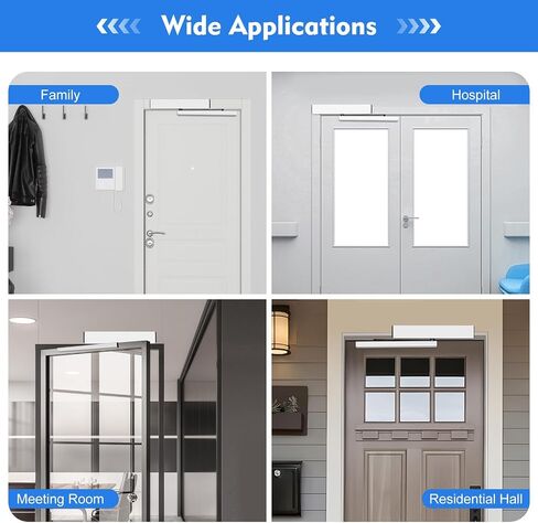Automatic Swing Door Opener, Automatic Sliding Door Opener with 2 Remote Controllers and Control Panel, Manual Slide Door Closer for Commercial, Offices, Hotels in Saudi Arabia