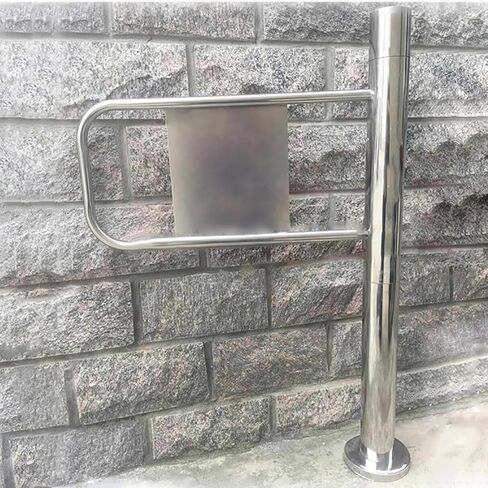 Spring-Loaded Safety Gate,Stainless Steel Automatic Door Closer for Shopping Malls Amusement Parks, Supermarkets Library Supermarket Entrance Safety Gate(60×97 cm)(Left) in Kuwait