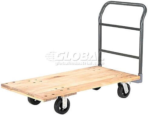 Global Industrial Platform Truck w/Hardwood Deck, 48 x 24, 2000 Lb. Capacity, 6" Rubber Casters in Kuwait