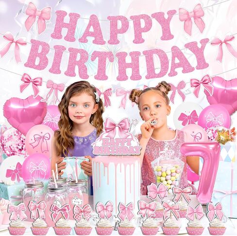 44Pcs Sweet Sassy and Seven Birthday Party Decorations Include Happy Birthday Banner-Cake Topper-Cupcake Toppers-Balloons-Backdrop for Sweet Sassy and Seven Party Supplies in Saudi Arabia