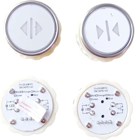 Prod1496v2 SM.04PB/A5 مصعد الضغط على مفتاح زر رفع الأجزاء المفتوحة إغلاق الباب الأزرق الضوء على الفولاذ المقاوم للصدأ in Saudi Arabia