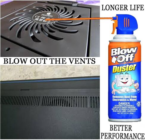 Compressed Air Duster Can MAX Professional Cleaner 1111 Blow Off Non-toxic & No Bitternt 8oz. Stop the Build-up of Dust in Your Electronics, Clogging up the Cooling Fan. Pack of 2 in Kuwait