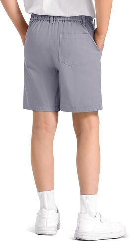 KEREDA Boys School Uniform Golf Shorts Pull On Preppy Shorts Kids Clothes with Pockets in Saudi Arabia