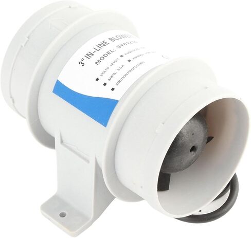 3 Inch 12V Silent Inline Blower Inline Bilge Air Blower for Yachts Boats Air Circulation Boat Accessories in Saudi Arabia