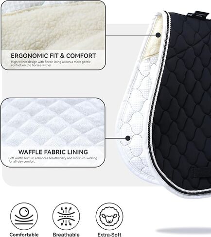 هاريسون هوارد الفروسية كل الغرض من وسادة السرج عالية الأداء من وسادة السرج الإنجليزي مع امتصاص الصدمات الفائق in Kuwait