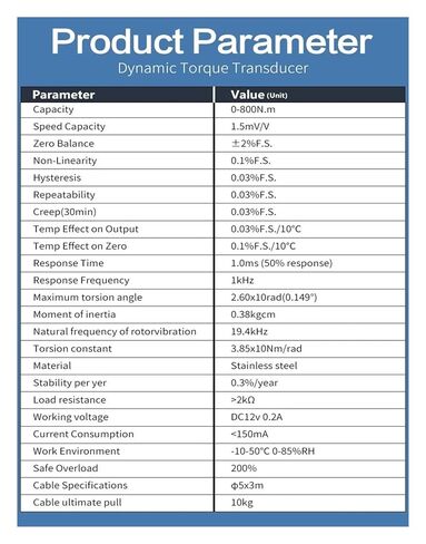 Dyn-206 Dynamic Torque Sensor 0-2n.m ، 0-3n.m ، 0-5n.m ، 0-10n.M محرك اختبار صغير الحجم (0-2n.m) in Kuwait