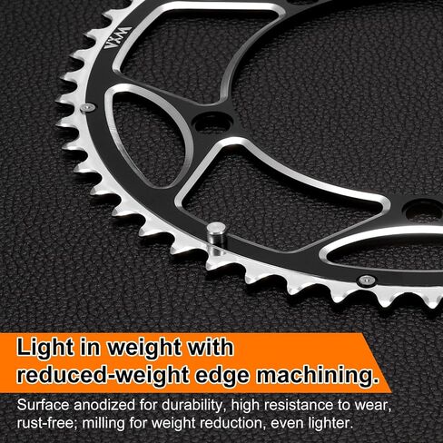 HARFINGTON Bike Chainring Set Round Narrow Wide Aluminum Chainring Chainwheel with Double Round 5 Bolts for Road Bike Bicycle in Saudi Arabia