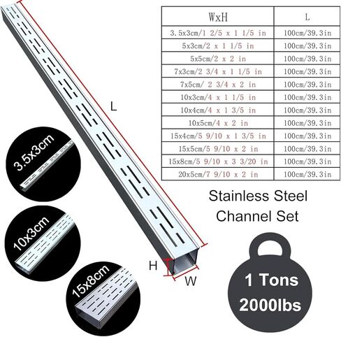 Garden Drainage System with End Caps - 39.4in Narrow Concrete Trench Drain for Effective Water Management(100cmx5cmx3cm8 Pack) in Saudi Arabia