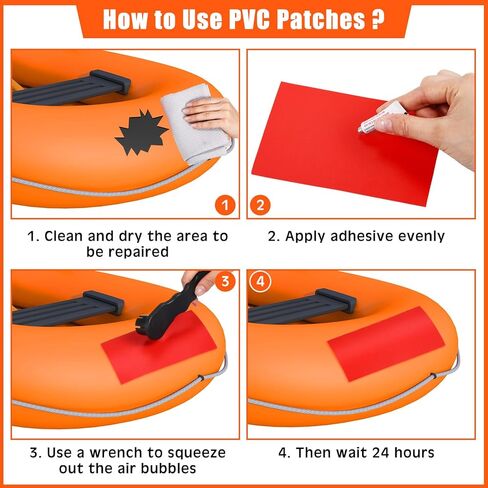 تشمل مجموعة إصلاح القوارب القابلة للنفخ Gejoy 9 تصحيح PVC ، 6 تصحيح لإصلاح TPU ، برميل صيانة واحد ، وجع صمام واحد ، وفرشاة واحدة ، و 5 PCS 3G Glue ، وبقع إصلاح القوارب المطاطية محددة للزوارق القابلة للنفخ in Saudi Arabia