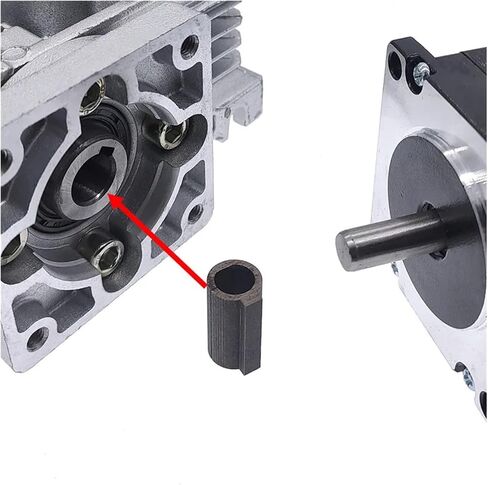 RV030 رمح محول الأكمام لدودة ترس المخفض اقتران رمح 6.35mm 8mm محرك مدخلات المحرك (6.35 إلى 11) in Saudi Arabia