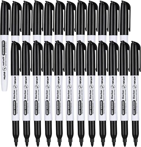 SFAIH Dry Erase Markers Fine Tip - 72 Pack 12 Assorted Color Whiteboard Markers, Fine Tip Dry Erase Markers For Kids Adults, Color Markers for Classroom in Kuwait