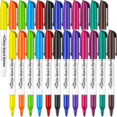 SFAIH Dry Erase Markers Fine Tip - 72 Pack 12 Assorted Color Whiteboard Markers, Fine Tip Dry Erase Markers For Kids Adults, Color Markers for Classroom in Kuwait