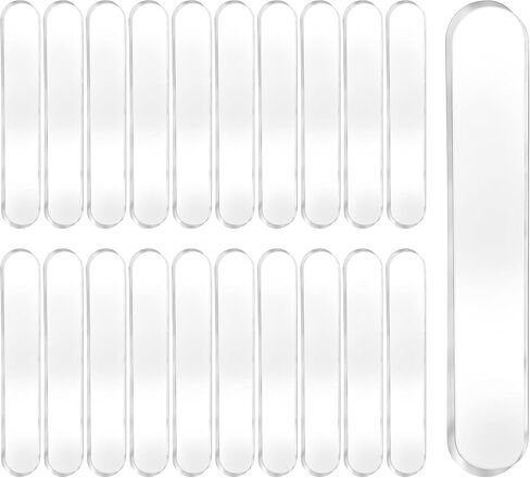 Self Adhesive Rubber Bumper:2.75 * 0.4 * 0.1Inch(L*W*T) 20Pcs,Cuttable Soft Cabinet Door Bumpers Clear, Door Slam Stopper and Preventer,Glass Table Top Anti Slip Pads. in Saudi Arabia