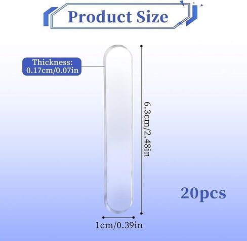 Self Adhesive Rubber Bumper:2.75 * 0.4 * 0.1Inch(L*W*T) 20Pcs,Cuttable Soft Cabinet Door Bumpers Clear, Door Slam Stopper and Preventer,Glass Table Top Anti Slip Pads. in Saudi Arabia