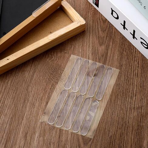 Self Adhesive Rubber Bumper:2.75 * 0.4 * 0.1Inch(L*W*T) 20Pcs,Cuttable Soft Cabinet Door Bumpers Clear, Door Slam Stopper and Preventer,Glass Table Top Anti Slip Pads. in Saudi Arabia
