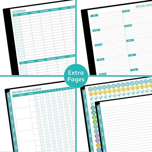 student planner 2025-2026, Weekly and Monthly Academic Year Planner Calendar, Jul 2025 - Jun 2026, 8.5" x 10.5", School Planner 2025-2026 with Practical Stickers, Flexible Cover, Pocket, Laminated Tabs in Saudi Arabia
