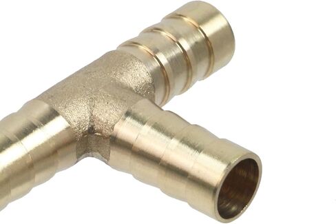 Antrader 3/8" Tee Brass Hose Barb Fitting, 3-Way PEX Pipe Union Fittings, 10-Pack in Kuwait