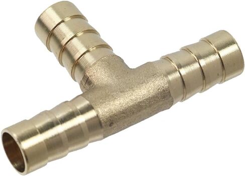 Antrader 3/8" Tee Brass Hose Barb Fitting, 3-Way PEX Pipe Union Fittings, 10-Pack in Kuwait
