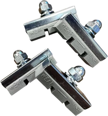 Gray Color, Premium Bicycle Brake Pads 4-Pack(2pair) – 4mm Durable & Quiet, Universal Fit for BMX, MTB, Road Bikes with Side-Pull Caliper Brakes – Long-Lasting Rubber and Steel Construction in Saudi Arabia