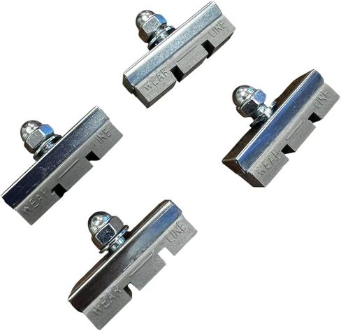Gray Color, Premium Bicycle Brake Pads 4-Pack(2pair) – 4mm Durable & Quiet, Universal Fit for BMX, MTB, Road Bikes with Side-Pull Caliper Brakes – Long-Lasting Rubber and Steel Construction in Saudi Arabia