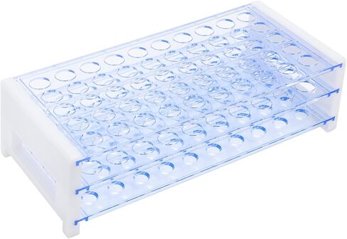 BorinGlass 50-Place Test Tube Rack for 13mm O.D. Tubes, Sturdy Plastic Lab Organizer in Kuwait