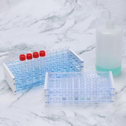 BorinGlass 50-Place Test Tube Rack for 13mm O.D. Tubes, Sturdy Plastic Lab Organizer in Kuwait