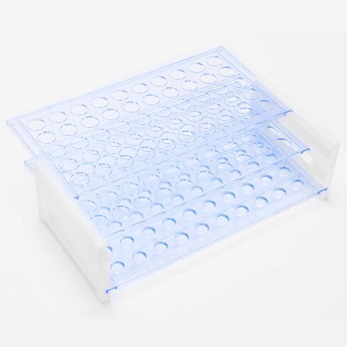 BorinGlass 50-Place Test Tube Rack for 13mm O.D. Tubes, Sturdy Plastic Lab Organizer in Kuwait