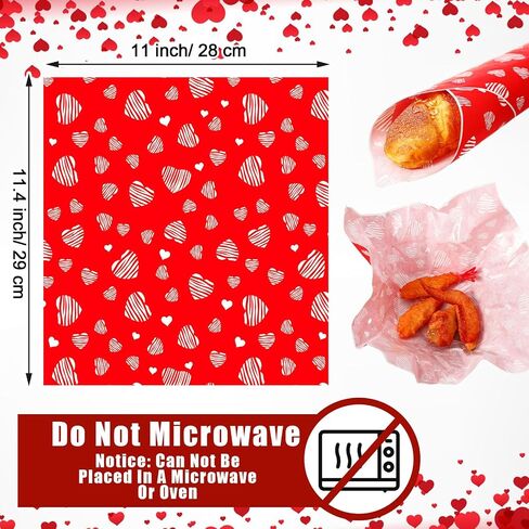 Marspark 100 ورقة قوس وردي Wax Paper Coquette Ribbon Bowknot لف 11.4 × 11 بوصات جميلة من الأنسجة الوردية الورق لساندويتش البرغر تغليف شحنة للاختلاف لحفل زفاف عيد ميلاد النزهة in Saudi Arabia