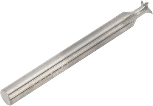 Acouto High Hardness Alloy Dovetail End Mill Cutter 5mm 4 Flutes for Fast Drilling in Various Industrial Applications (5 X 60° X 50L) in Saudi Arabia