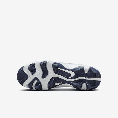 Nike Hyperdiamond 4 Keystone Big Kids' Softball Cleats (FZ0919-103, White/Pure Platinum/Midnight Navy) Size 5 in Saudi Arabia