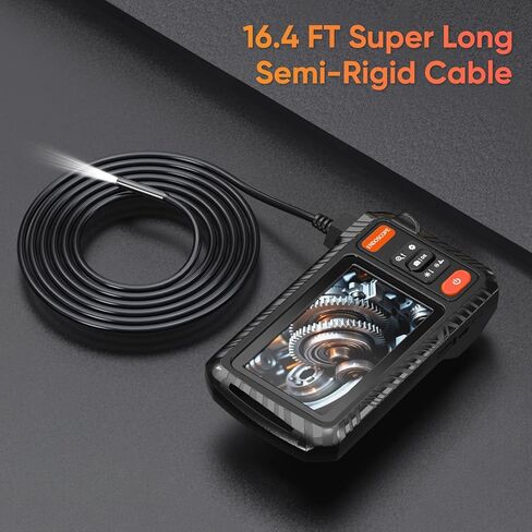 Endoscope Camera with Light and Photo Video Recording Supported, 1080P Industrial Inspection Borescope Camera, IP67 Waterproof Sewer Snake Camera, Bore Scope with 4.3" Screen, 16.4FT Semi-Rigid Cord in Saudi Arabia