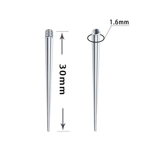 6x Threaded Taper, 1.18inch Length, Threaded Insertion Taper, Insertion Pin Taper for Nose Ears Lip in Kuwait
