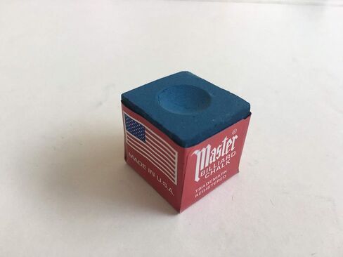 Master Billiard/Pool Cue Chalk - Blue - 1 Pack/12 age in Saudi Arabia
