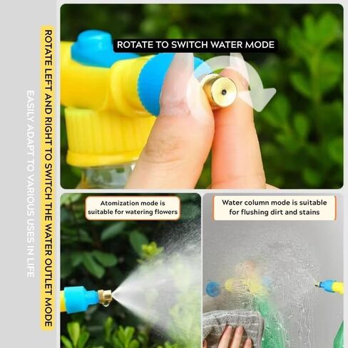 2pcs ضغط زجاجة رذاذ الضغط - رؤوس بخاخ حديقة يدوي يدويًا لنباتات الري - تناسب زجاجات المشروبات البلاستيكية القياسية - ضباب قابل للتعديل لفوهة رش الطائرات للاستخدام الداخلي والخارجي in Kuwait