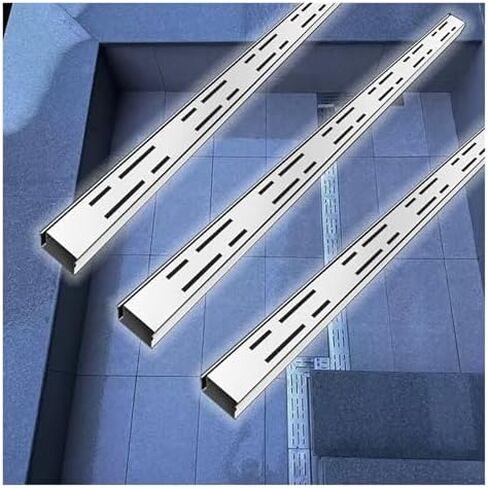 Stainless Steel Linear Floor Trench Drains - 5-Pack Metal Channel Grate Covers for Driveways, Patios & French Drain Systems - Durable, Corrosion-Resistant Drainage Solution in Saudi Arabia