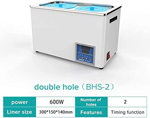 Lab Digital Thermostatic Water Bath, Electric Digital Display Lab Water Bath with Selectable Openings for Labs Experiments,Temperature Range:+10-100℃ (2 Holes) in Saudi Arabia