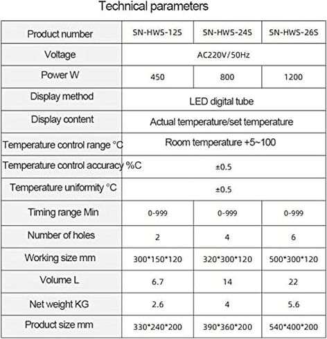 Scientific Digital Thermostatic Lab Water Bath, Stainless Steel Inner Tank Electric Heating Thermostatic Porous Water Bath, 6.7L /14L/22L Capacity, 360° Cycle Heating (6 Holes) in Saudi Arabia
