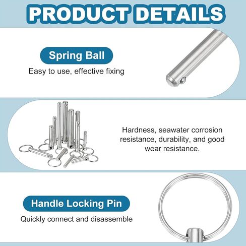 Meccanixity Quick release pins bimini Top Pin Marine Hardware Carbon Steel Boat Accessories Machinery Machinery Deck Beach in Kuwait
