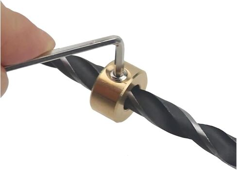 TLGH 3-12mm أدوات بتات البتات النحاسية التوقف عن الياقات الحلقة حلقة محلية حلقة مع وجع سداسي لأدوات وضع بتات الحفر الخشبية (مجموعة 10pcs) in Kuwait