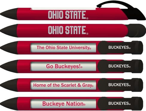 Greeting Pen Ohio State Silver Barrel Grip Pen 8 Pack (2843) in Saudi Arabia